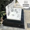 سنگ قبر سفید مشکی